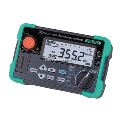 Kyoritsu 3552BT Digital Insulation / Continuity Tester With memory and Bluetooth communication functions Kyoritsu 3552BT Digital Insulation / Continuity Tester With memory and Bluetooth communication functions